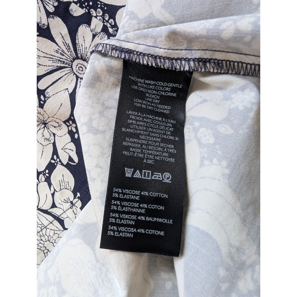 NWT Maeve The Cecily Fit & Flare Sweetheart Floral Dress Size L Navy #8G505 - Picture 9 of 10